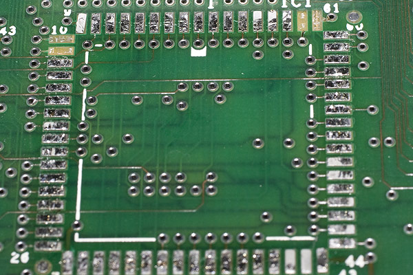 In removing the MEMC chip, there was a small amount of damage to some pads