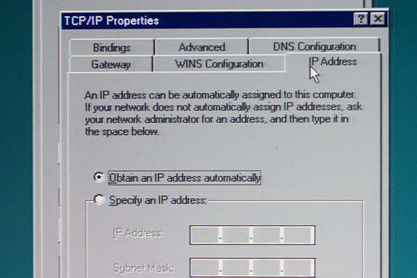 Windows 95 TCP/IP default DHCP settings