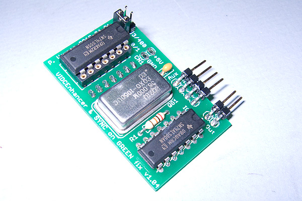 The Retro-Kit VIDC Enhancer and Sync on Green fix configured for an Archimedes A300