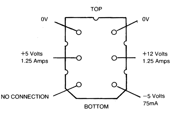 BBC Micro Auxiliary power output pinout