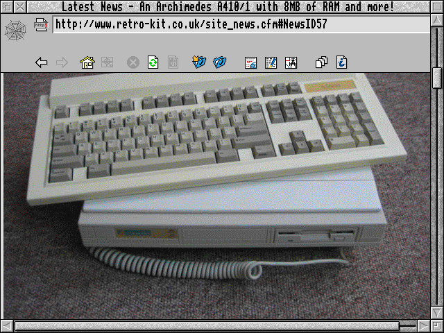 Retro-kit website as viewed in ArcWeb
