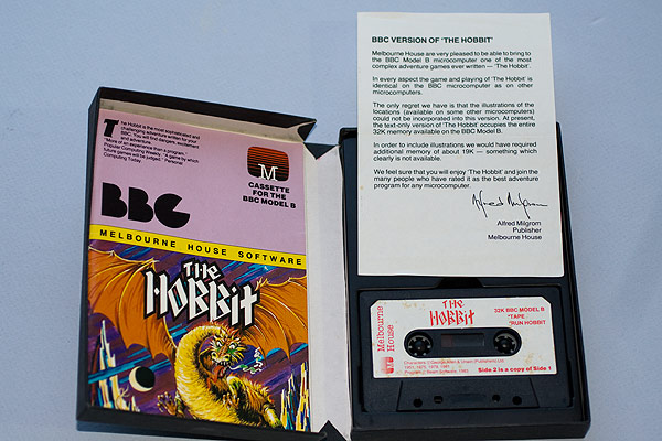 The Hobbit cassette case, instructions and leaflet