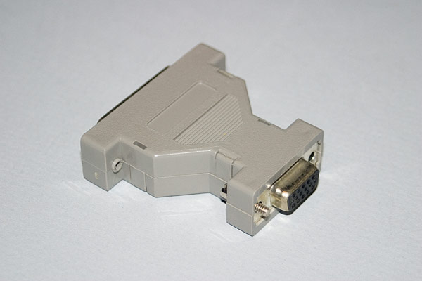 The Amiga RGB to VGA adapter allows standard VGA monitors to be connected to the Amiga